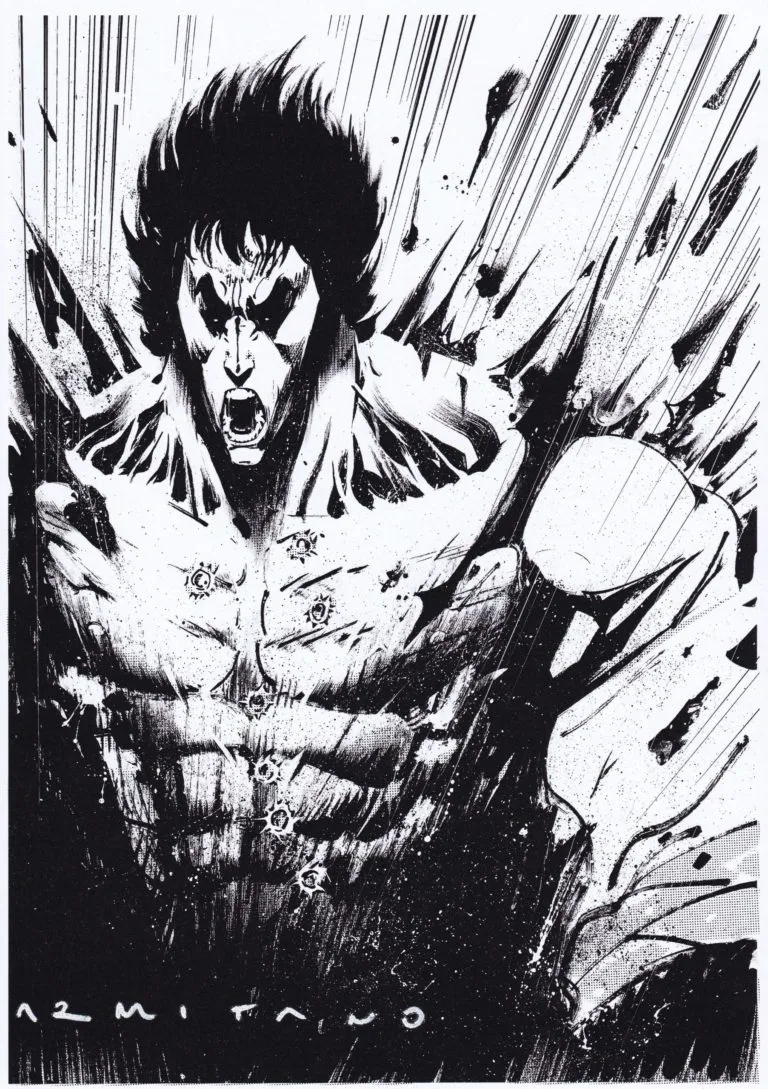 Kenshiro – Hokuto No Ken tavola autografata da Paolo Armitano limited edition