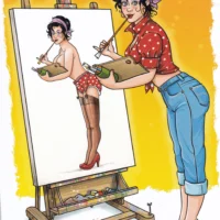 Pin up tavola edizione limitata autografata da Moreno Chiacchiera