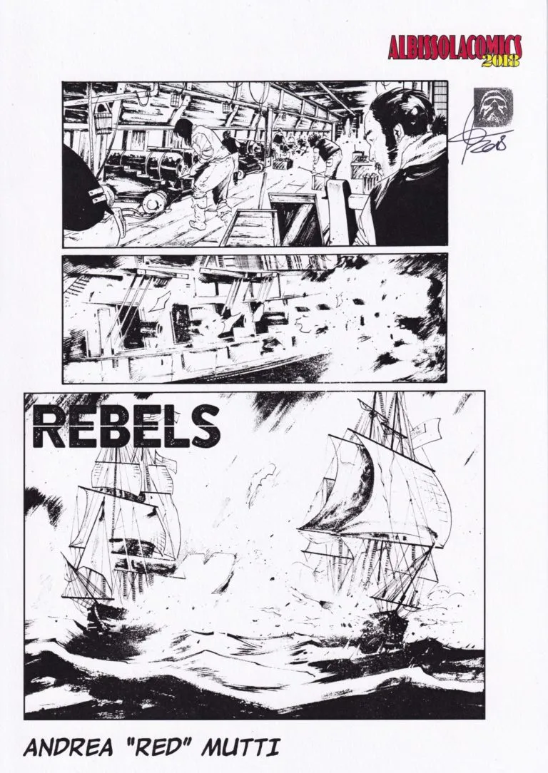 Rebels tavola autografata da Andrea “Red” Mutti limited edition