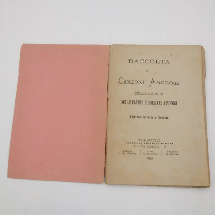 Canzoni Italiane amorose - Bideri Napoli 1885