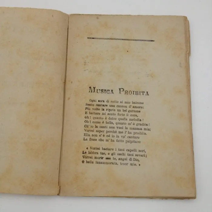 Canzoni Italiane amorose - Bideri Napoli 1885