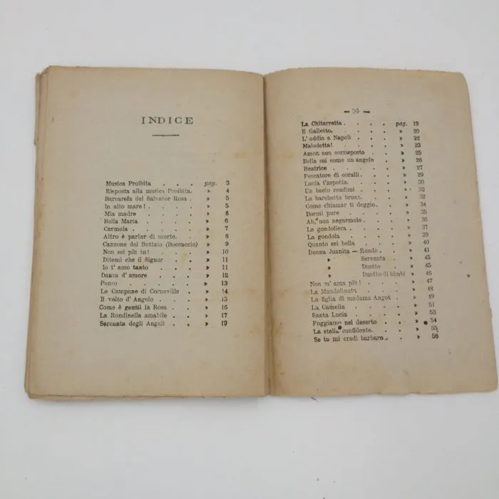 Canzoni Italiane amorose - Bideri Napoli 1885
