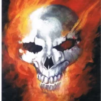 Ghost Rider tavola autografata da Emanule Califano Lidak limited edition