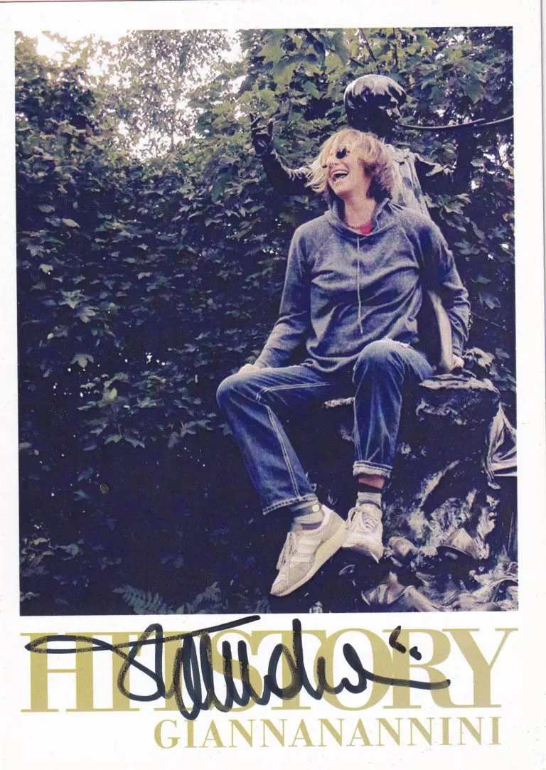 Gianna Nannini – Cartolina “History” hand signed 10x15cm autografata