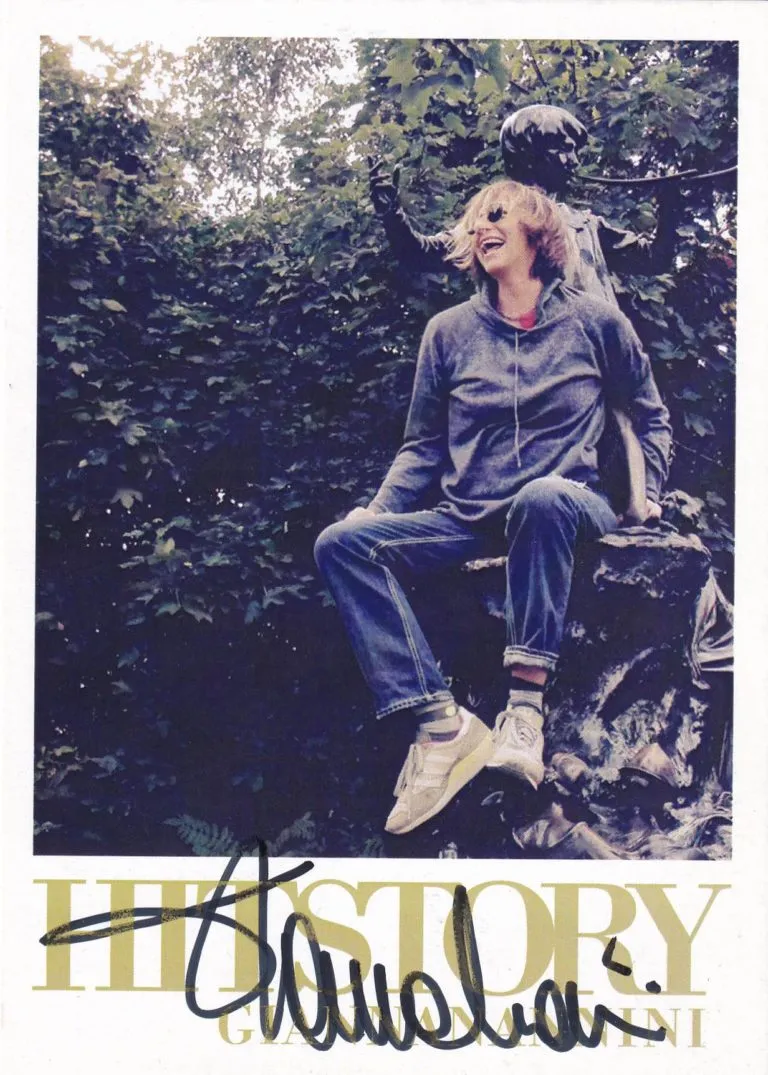 Gianna Nannini – Cartolina “History” hand signed 10x15cm autografata