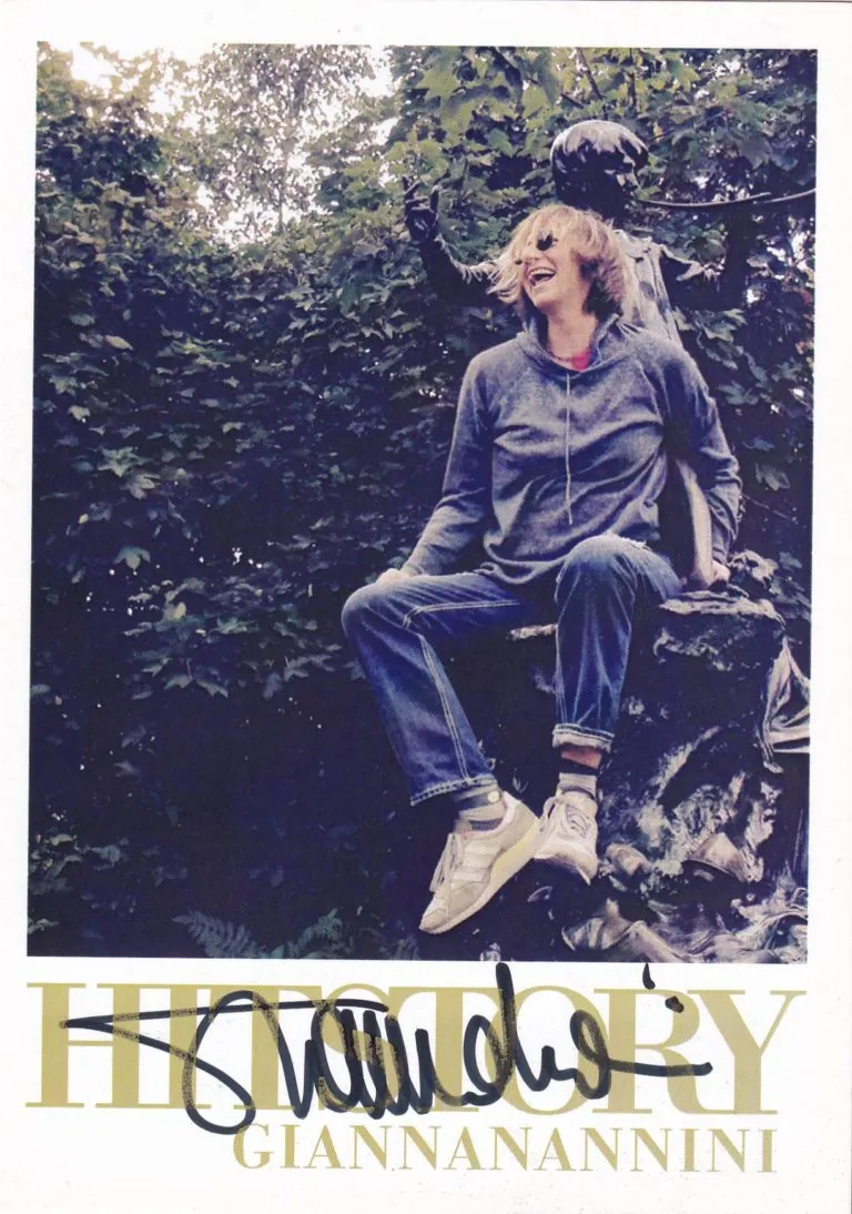 Gianna Nannini – Cartolina “History” hand signed 10x15cm autografata
