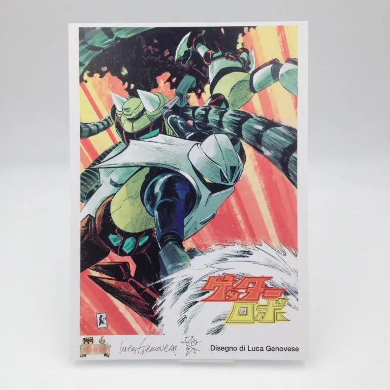 Getter Robot tavola autografata da Luca Genovese limited edition