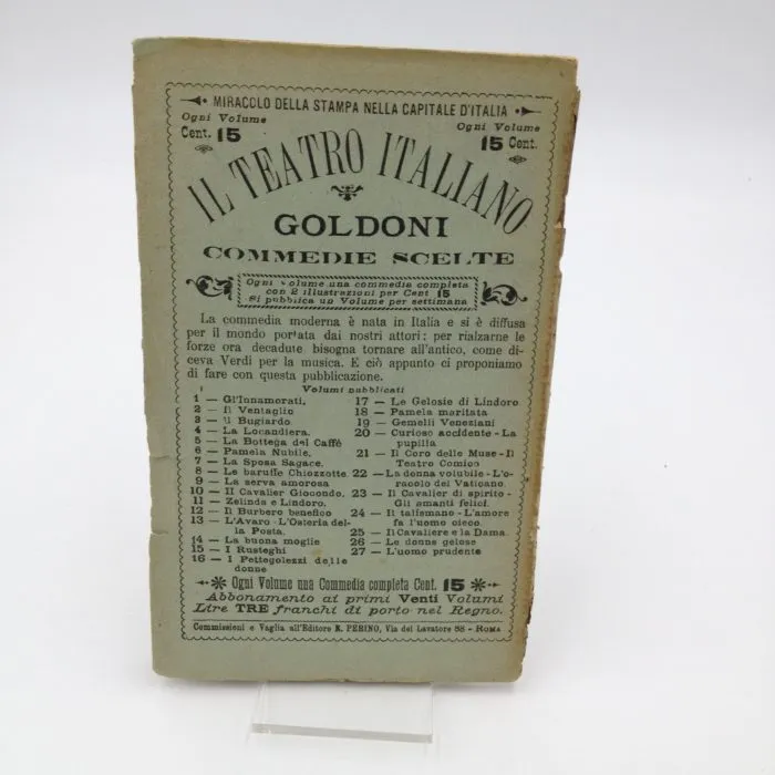 Goldoni - Il Cavaliere e la Dama (1890)