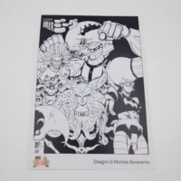 Jeeg Robot tavola autografata da Michele Benvenuto limited edition