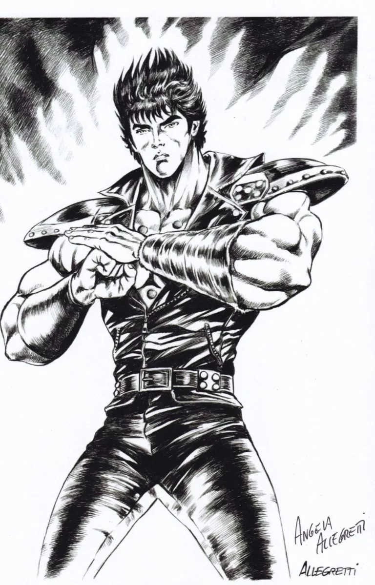 Kenshiro – Hokuto No Ken tavola autografata da Angela Allegretti limited edition