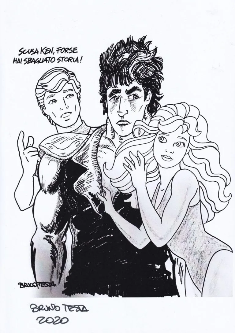Kenshiro – Hokuto No Ken tavola autografata da Bruno Testa limited edition