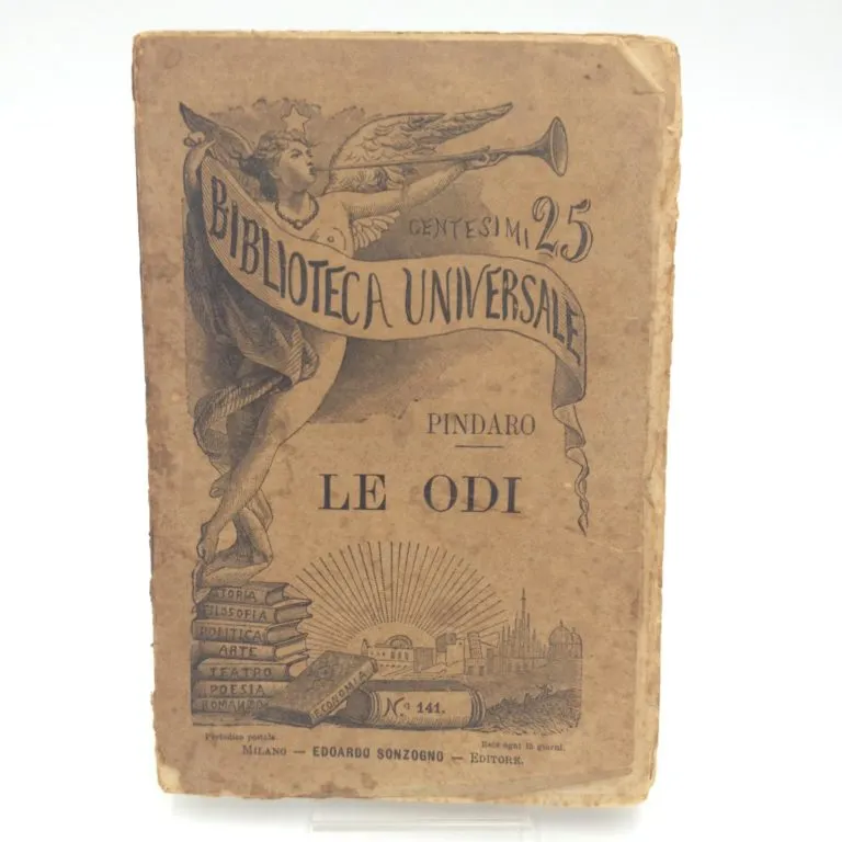 Le Odi di Pidaro 1885 tradotte da Giuseppe Borghi – Sonzogno Editore