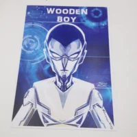 Pinocchio Wooden Boy (blu version) tavola autografata da Fabrizio De Fabritiis limited edition
