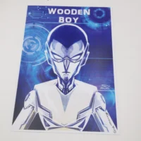 Pinocchio Wooden Boy (blu version) tavola autografata da Fabrizio De Fabritiis limited edition