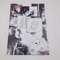 Pinocchio Wooden Boy tavola autografata da Fabrizio De Fabritiis limited edition