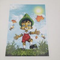 Pinocchio tavola autografata da Ugo Verdi limited edition