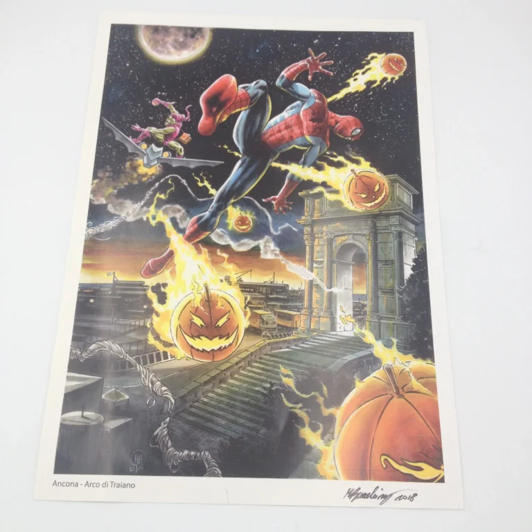 Spider Man (Uomo Ragno Arco di Traiano Ancona) autografata da Marco Bianchini limited edition