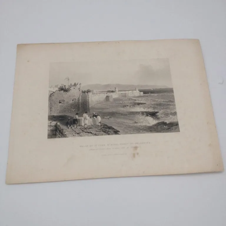 Stampa 1841 – Walls of St Jean D’Acre, Coast of Palestine