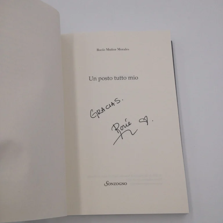 Un posto tutto mio di Rocio Muñoz Morales – libro autografato hand signed book