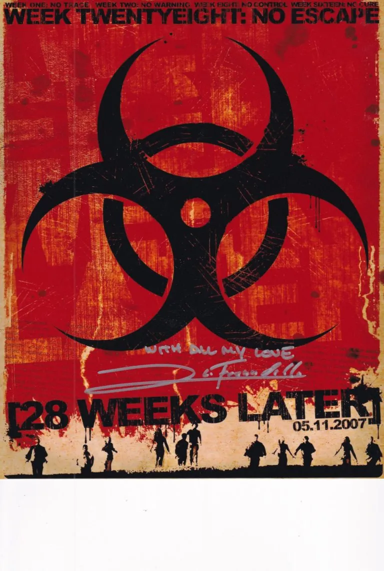 Juan Carlos Fresnadillo “28 settimane dopo (28 weeks later)” hand signed photo 20×25 foto autografata
