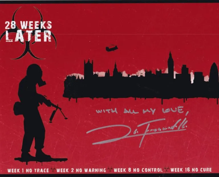 Juan Carlos Fresnadillo “28 settimane dopo (28 weeks later)” hand signed photo 20×25 foto autografata