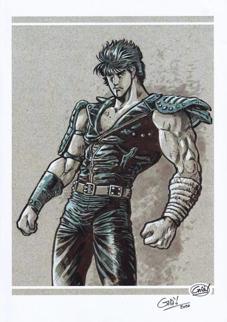 Kenshiro – Hokuto No Ken tavola autografata da Sergio Giardo limited edition