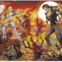 Kenshiro – Hokuto No Ken tavola di Fabrizio De Fabritiis autografata (blood version)