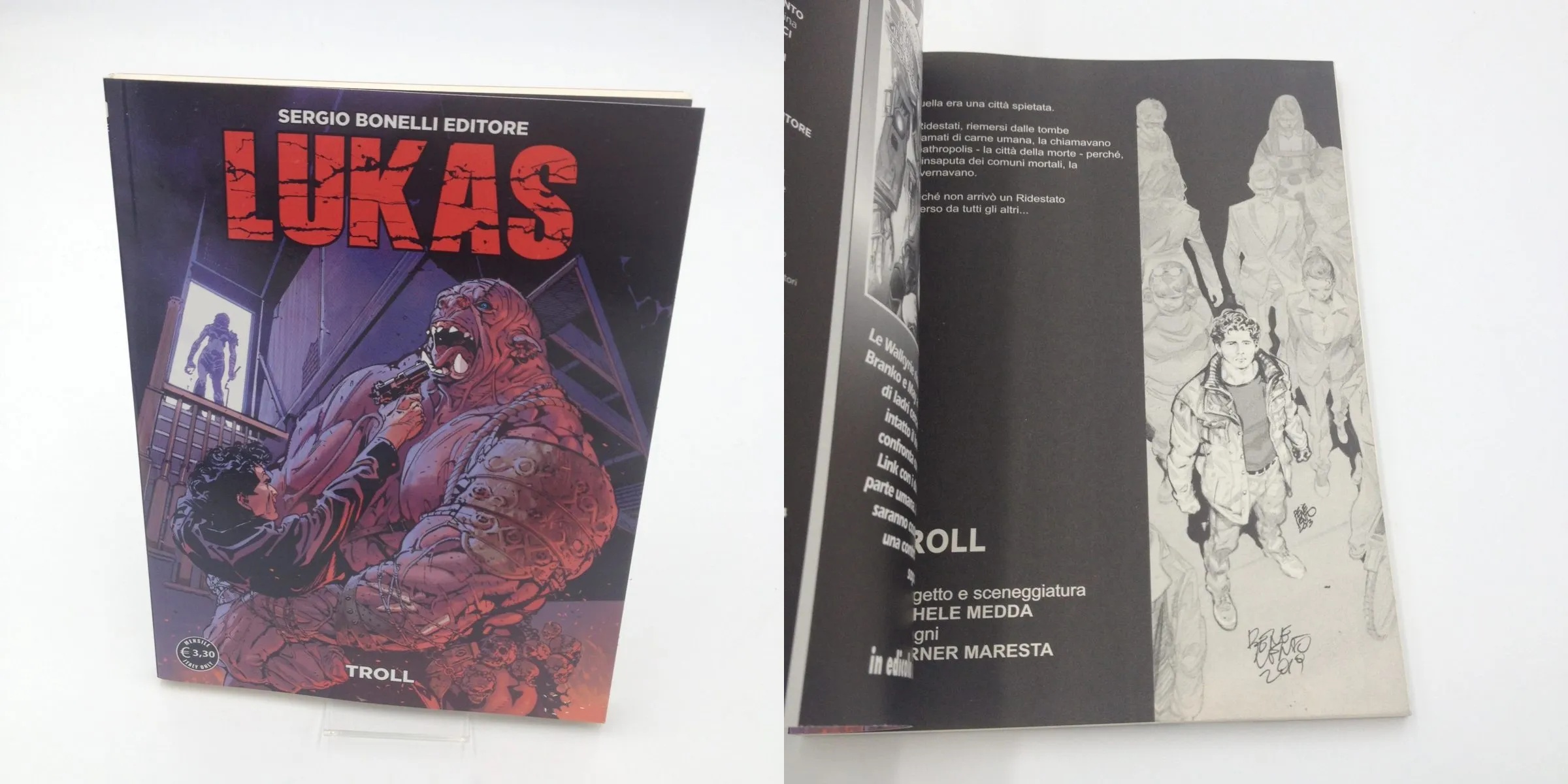 Lukas n°8 Troll autografato da Michele Benevento