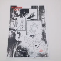 Pinocchio Wooden Boy tavola autografata da Fabrizio De Fabritiis limited edition