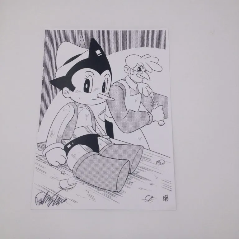 Pinocchio (Astroboy version) tavola autografata da Federica Di Meo – edizione limitata