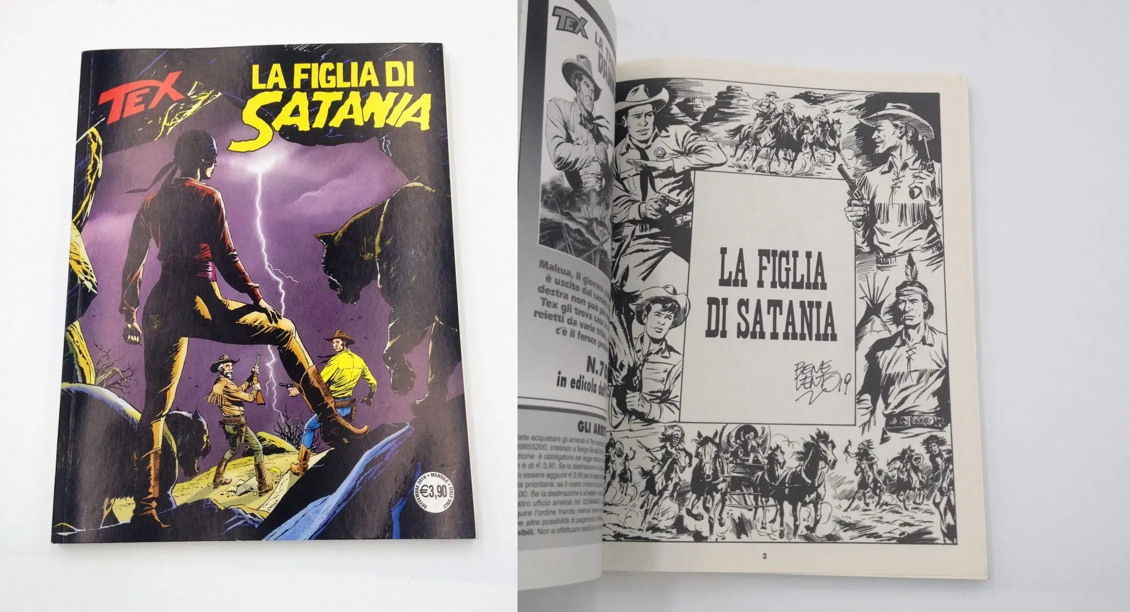 Tex 707 La figlia di Satania autografato da Michele Benvenuto