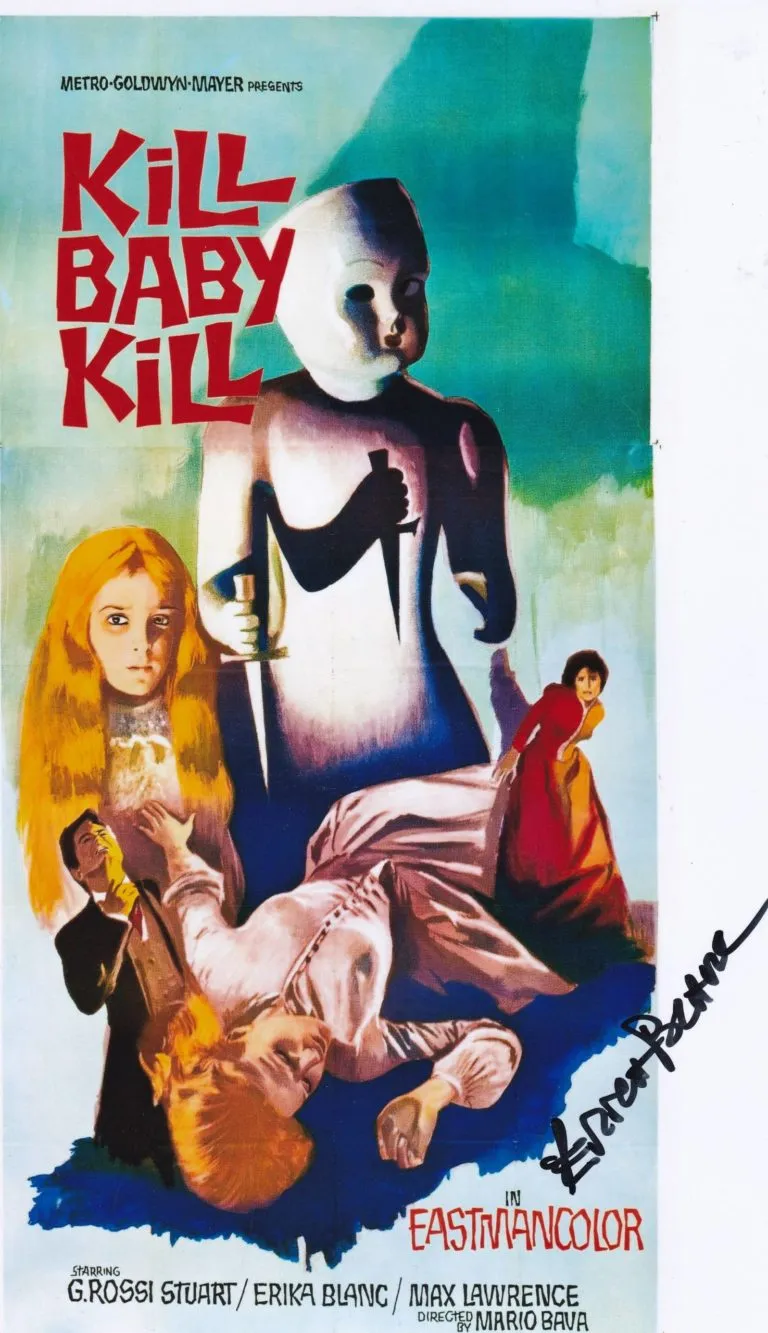 Erika Blanc “Kill Baby Kill” hand signed photo 21x29cm foto autografata