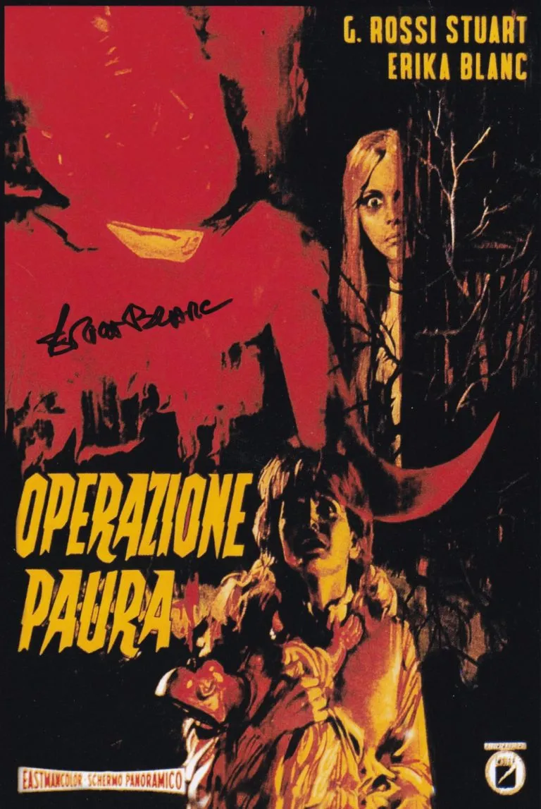 Erika Blanc “Operazione Paura” hand signed photo 21x29cm foto autografata