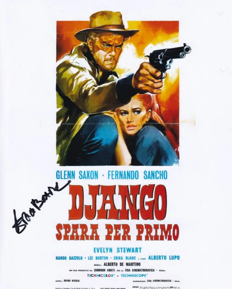 Erika Blanc “Django spara per primo” hand signed photo 20x25cm foto autografata