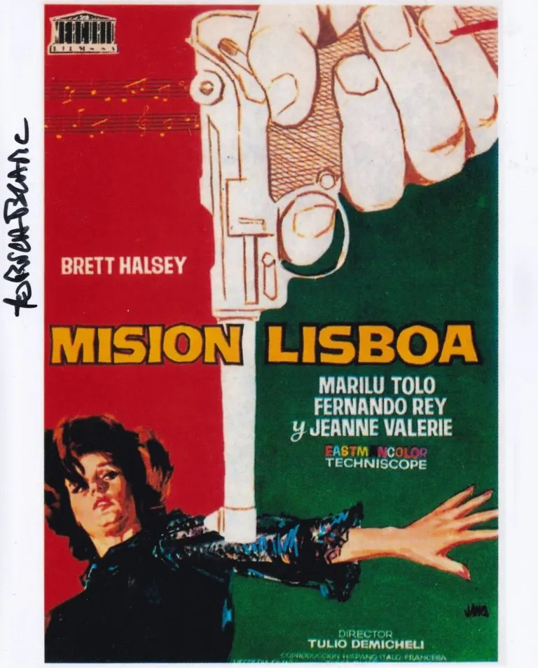 Erika Blanc “Mission Lisboa” hand signed photo 20x25cm foto autografata
