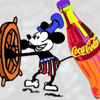 "Mickey Mouse Coca-Cola" opera di John Efrem - open edition