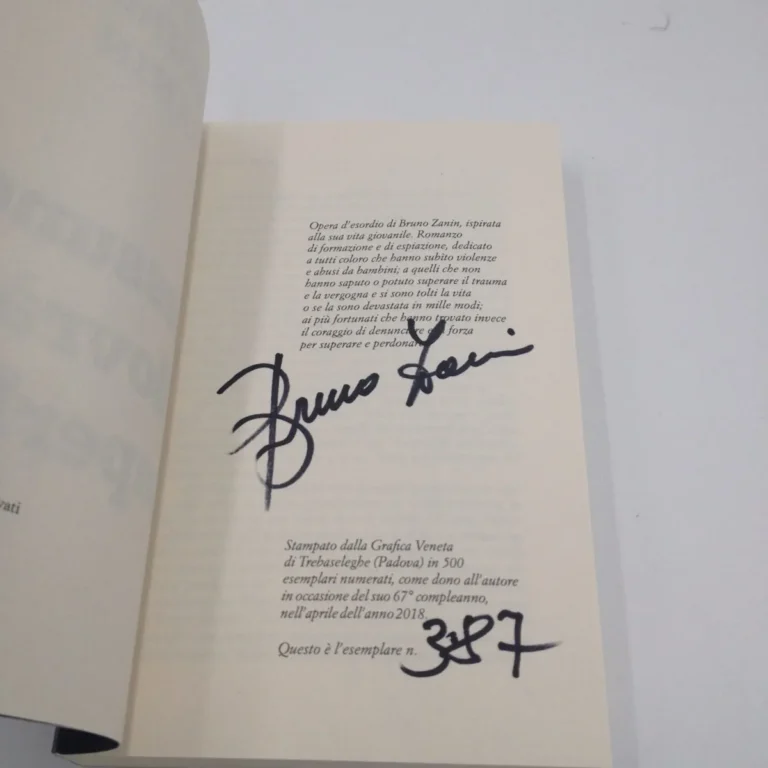 Bruno Zanin – Nessuno dovrà saperlo libro autografato 387/500