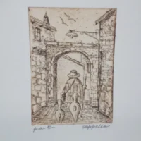 "I pastori d'annunziani" litografia autografata di Giorgio Cappella