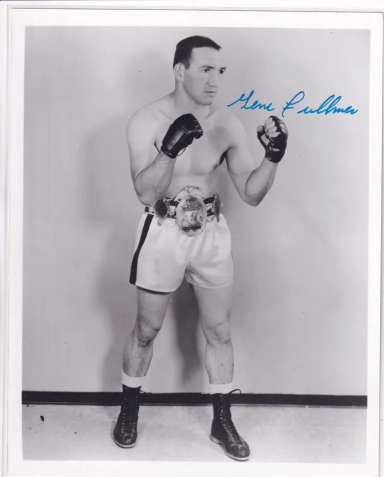 Gene Fullmer (pugilato) signed photo 20x25cm foto autografata