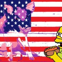"Homer Simpson USA Future" opera di John Efrem - open edition