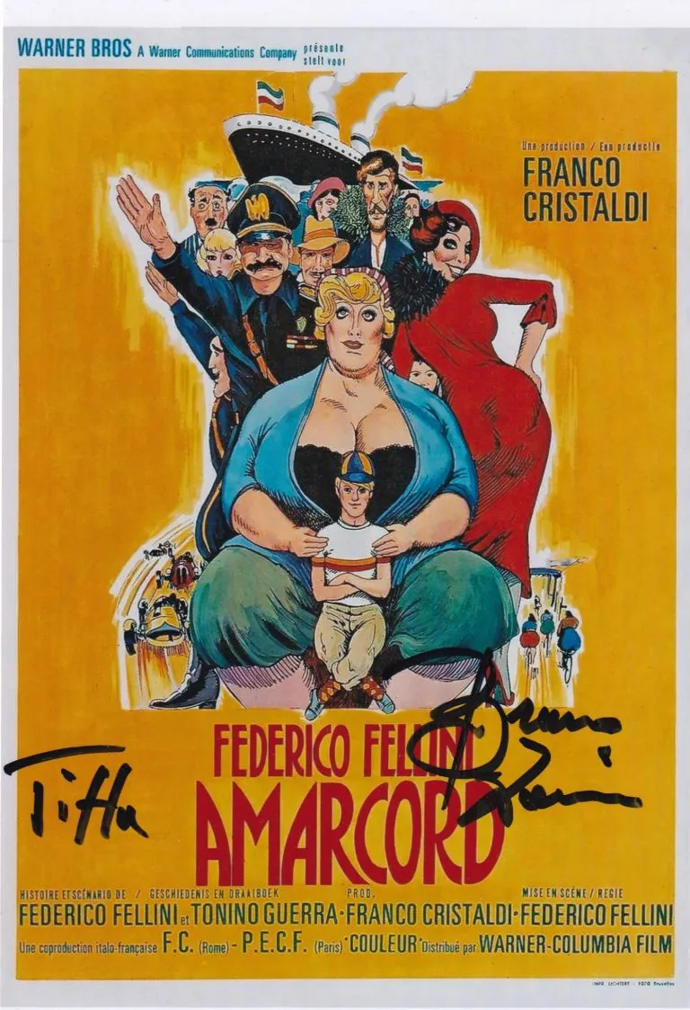 Bruno Zanin – Amarcord (Titta) hand signed photo 12x18cm foto autografata