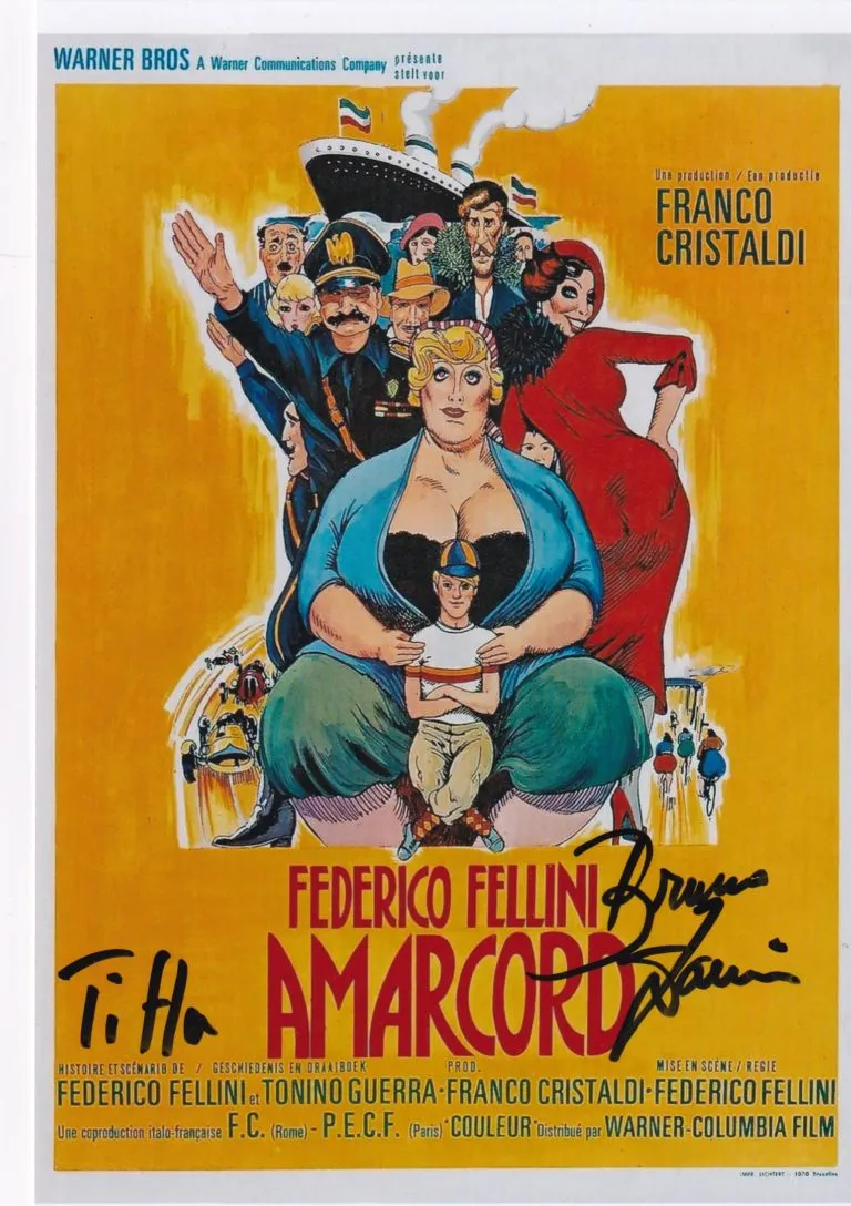 Bruno Zanin – Amarcord (Titta) hand signed photo 12x18cm foto autografata