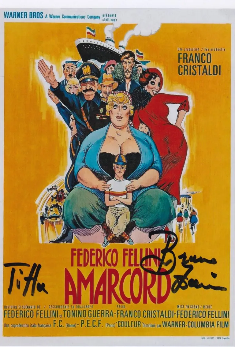 Bruno Zanin – Amarcord (Titta) hand signed photo 12x18cm foto autografata