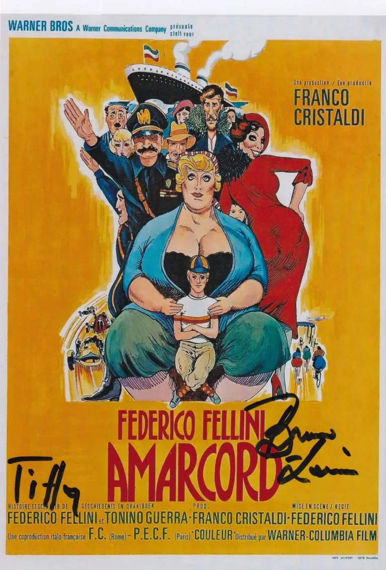 Bruno Zanin – Amarcord (Titta) hand signed photo 12x18cm foto autografata