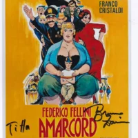 Bruno Zanin - Amarcord (Titta) hand signed photo 20x25cm foto autografata