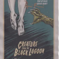 Ricou Browning "Creature from the Black Lagoon" - hand signed photo 14x21cm foto autografata