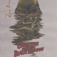 Ricou Browning "Creature from the Black Lagoon" - hand signed photo 14x21cm foto autografata