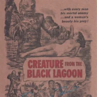 Ricou Browning "Creature from the Black Lagoon" - hand signed photo 14x21cm foto autografata
