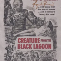 Ricou Browning "Creature from the Black Lagoon" - hand signed photo 14x21cm foto autografata