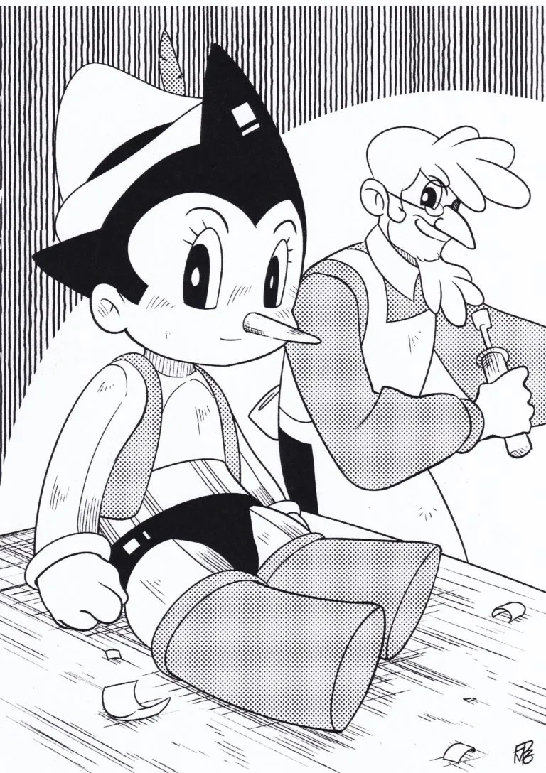 Pinocchio (Astroboy version) tavola  di Federica Di Meo 21x29cm